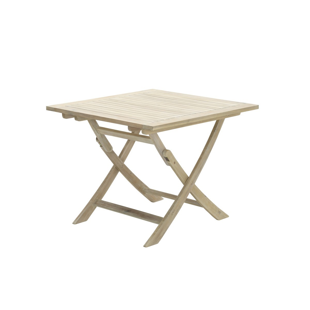 GARDEN Impressions Kent faltbare Tisch 90x90xH72 acacia white wash