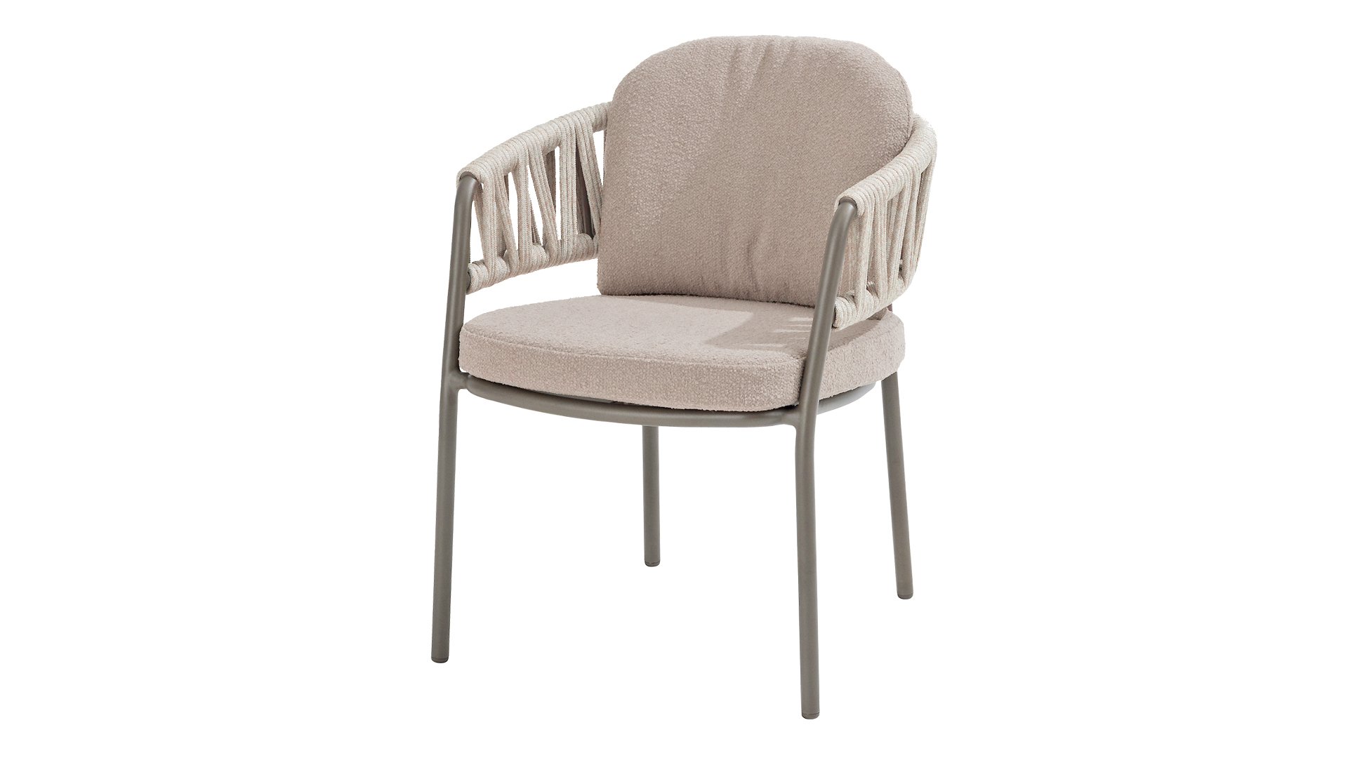 Taste by 4 Seasons Outdoor Calma Dining Sessel mit 2 Kissen Terre/Grau