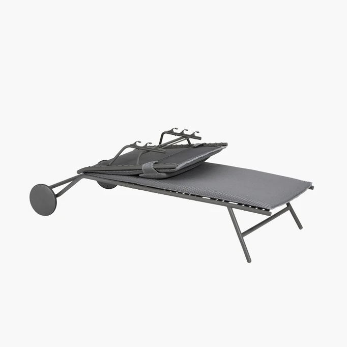 Lafuma MIAMI II ESSENTIEL Sonnenliege BeComfort® Titane/Silver