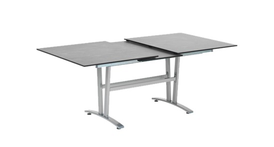 Karasek Synchron-Ausziehtisch Monza 215 (165+50) x 95cm silber teco.STAR eiche