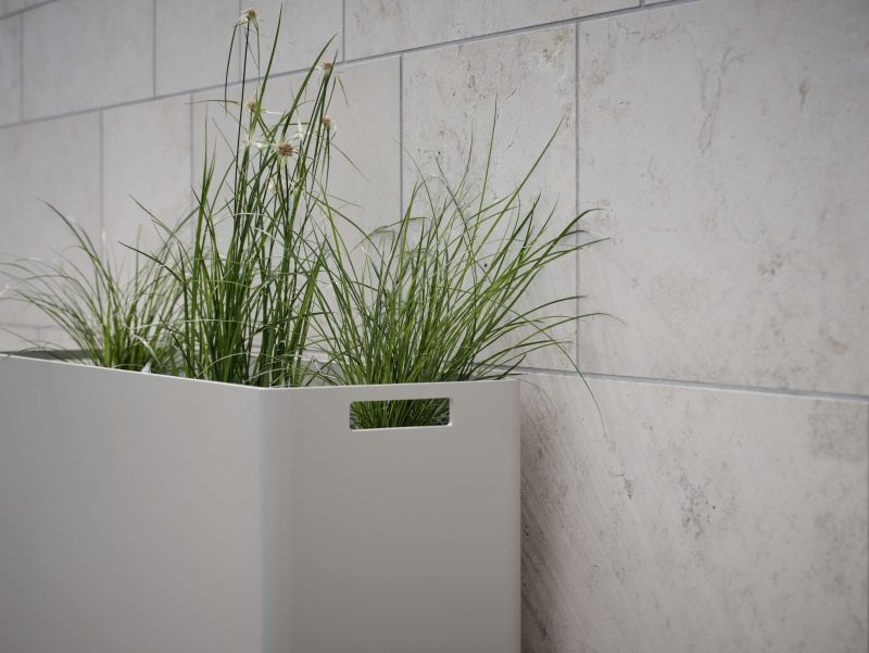 Stern Pflanzgefäß 80x25x70 cm Aluminium greige