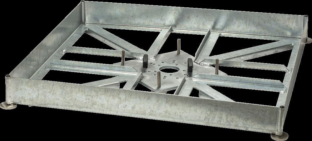 Glatz Sockel M4 /M8 /M16, 430 kg / 620 kg, stahl verzinkt, (Preis ohne Betonelemente)
