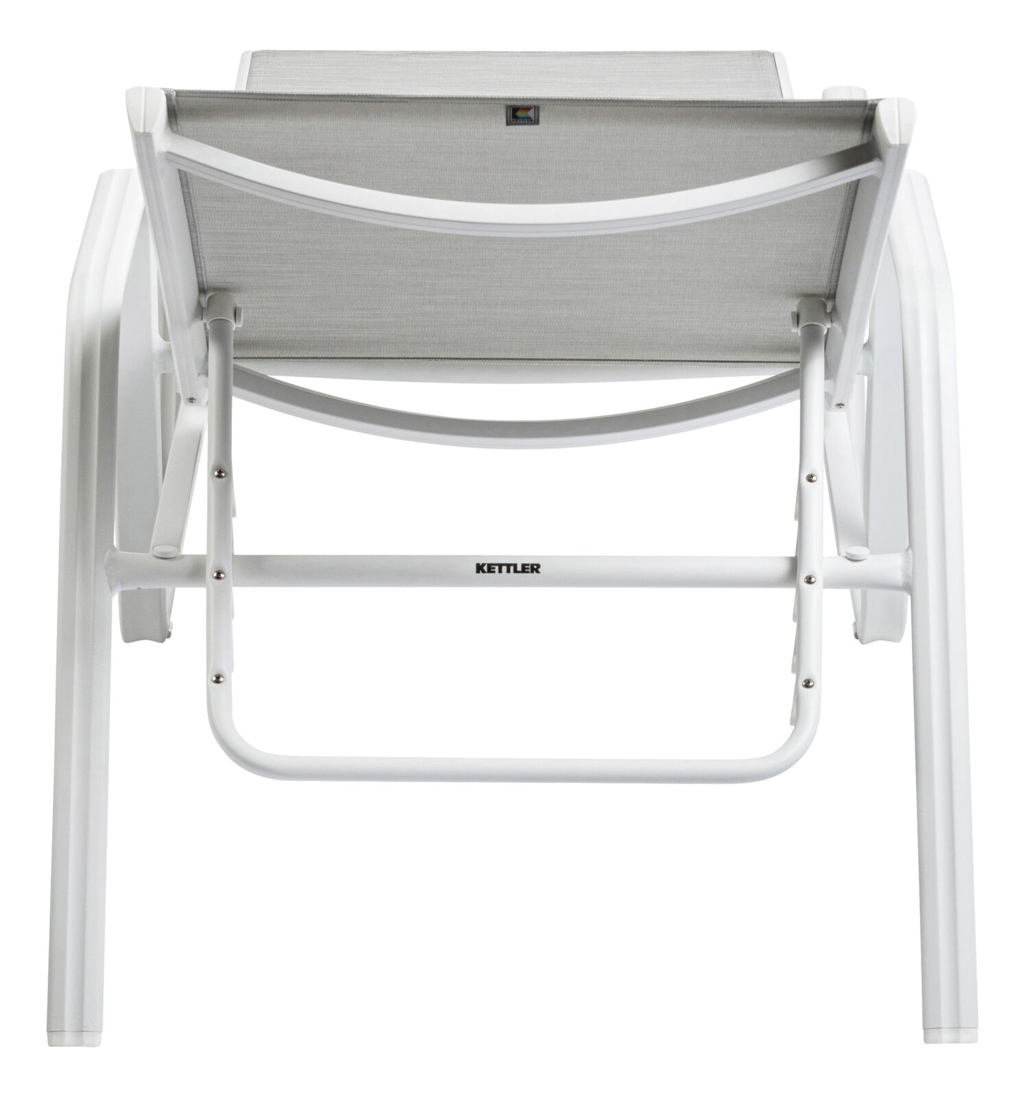 KETTLER BASIC PLUS Stapelliege weiß matt/ hellgrau