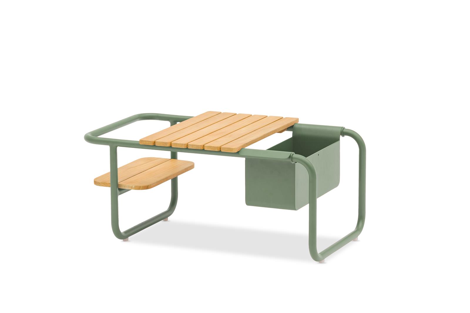 Zebra Somerset Beistelltisch Kaffeetisch Alu sage 83 x 46 cm