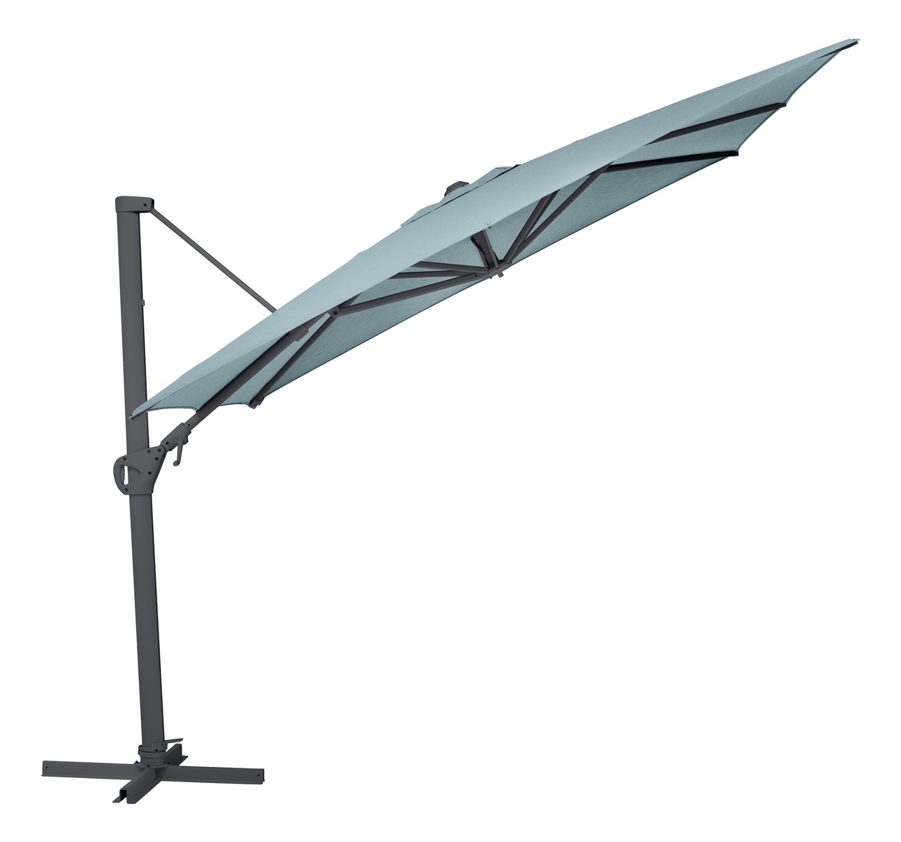 KETTLER Ampelschirm EASY-SWING 300 x 300 cm anthrazit matt/salbei