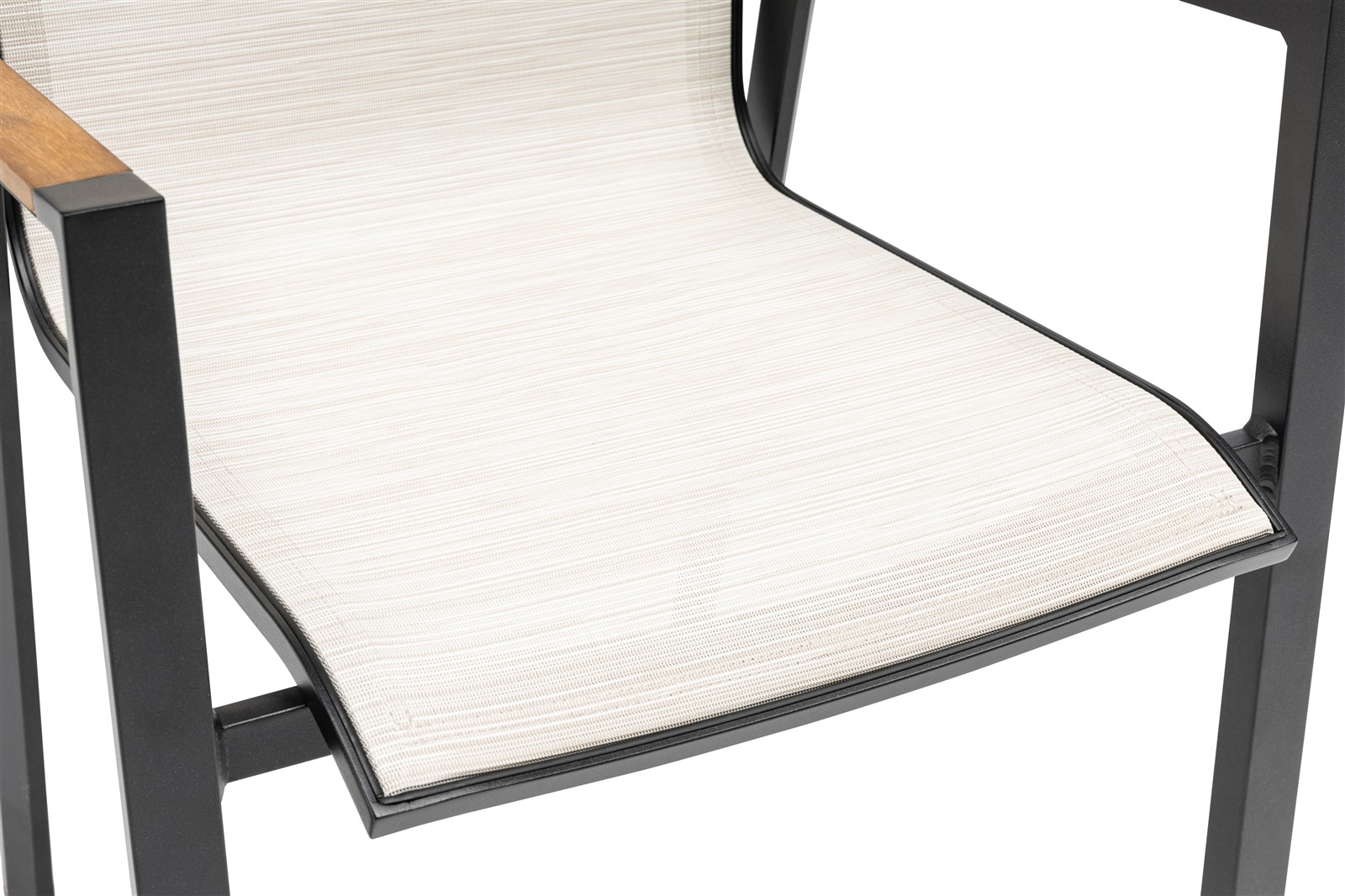 KETTLER SENSE Stapelsessel schwarz matt/ beige