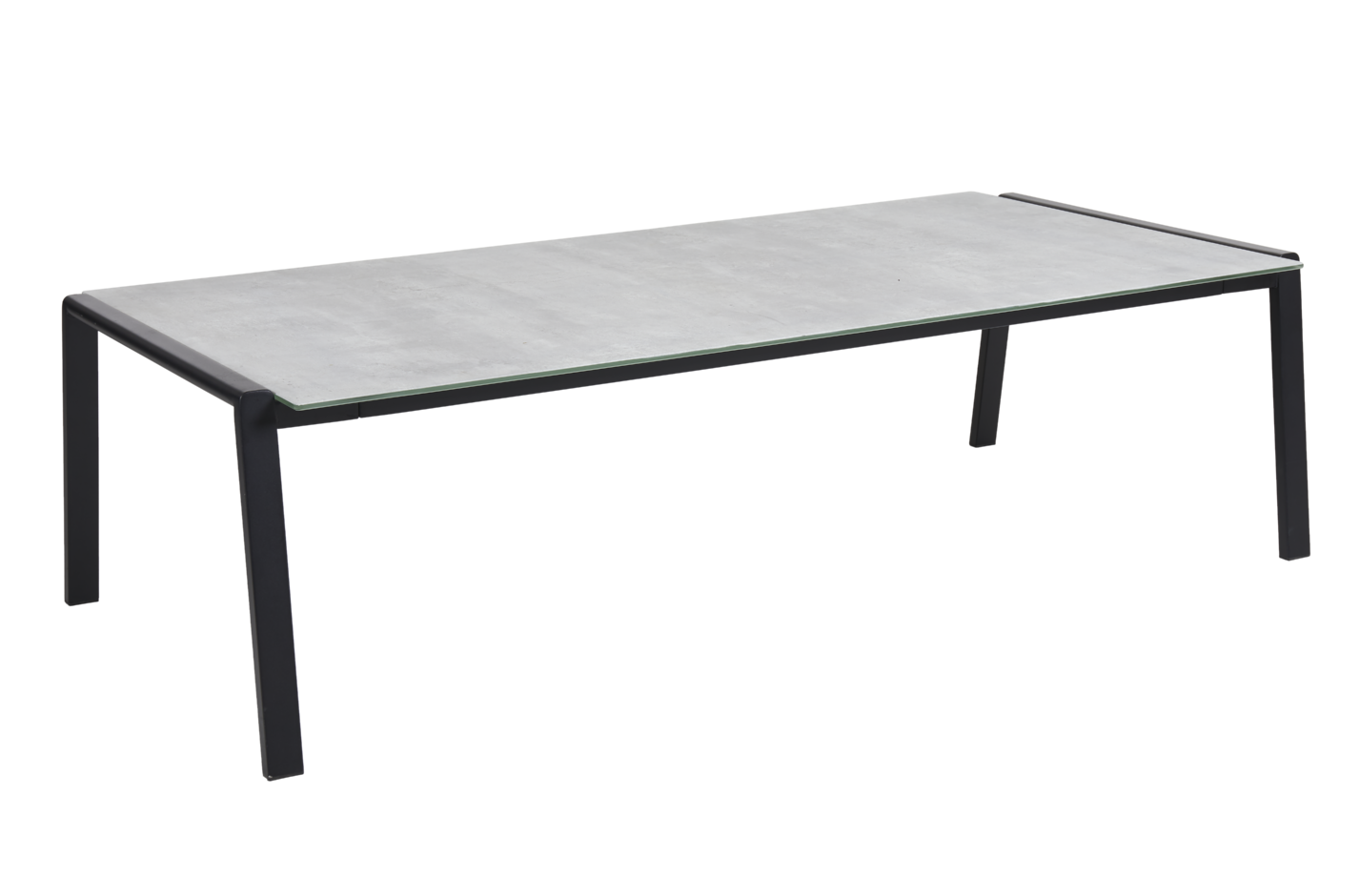 Brafab Lyra Loungetisch 140x75 x H40 cm mit Glasplatte Schwarz/Sand