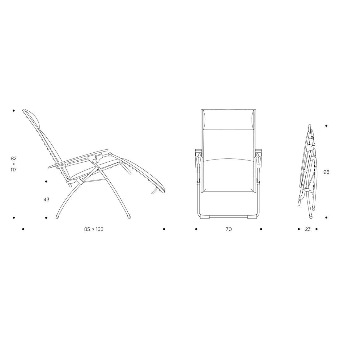 Lafuma EVOLUTION Relaxsessel Be Comfort®  Titan/Silver