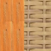Gartenstrandkorb "Classic-Bullauge" PVC-Kunststoffgeflecht Naturoptik