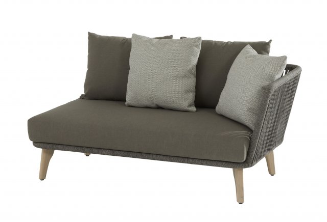 4Seasons Outdoor Santander Teak 2-Sitzer Armlehne links