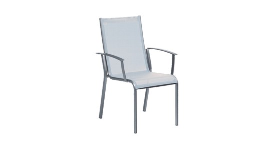 Karasek Sessel Monza silber D65 weiß