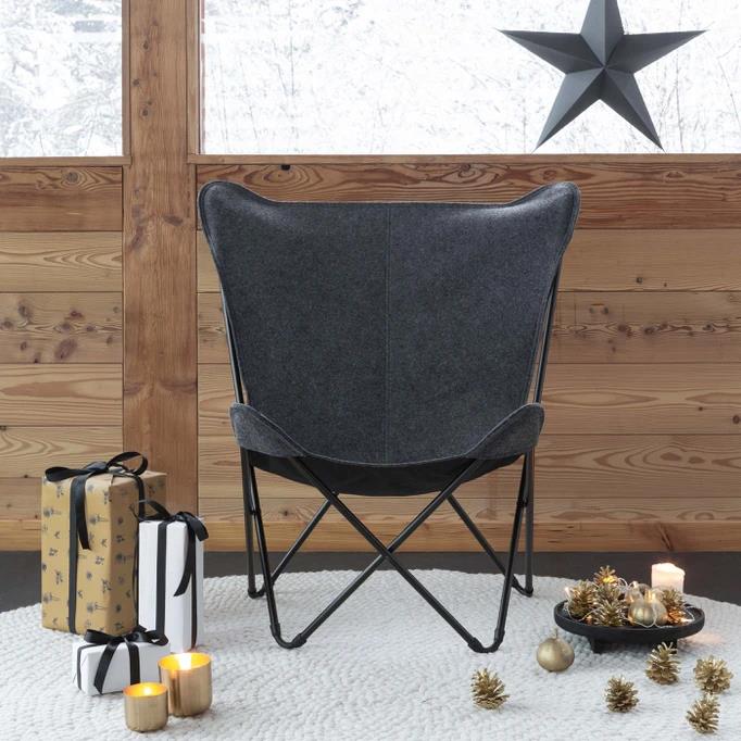 Lafuma SPHINX SOFT Lounge Stuhl Feutrine Noir/Nuée