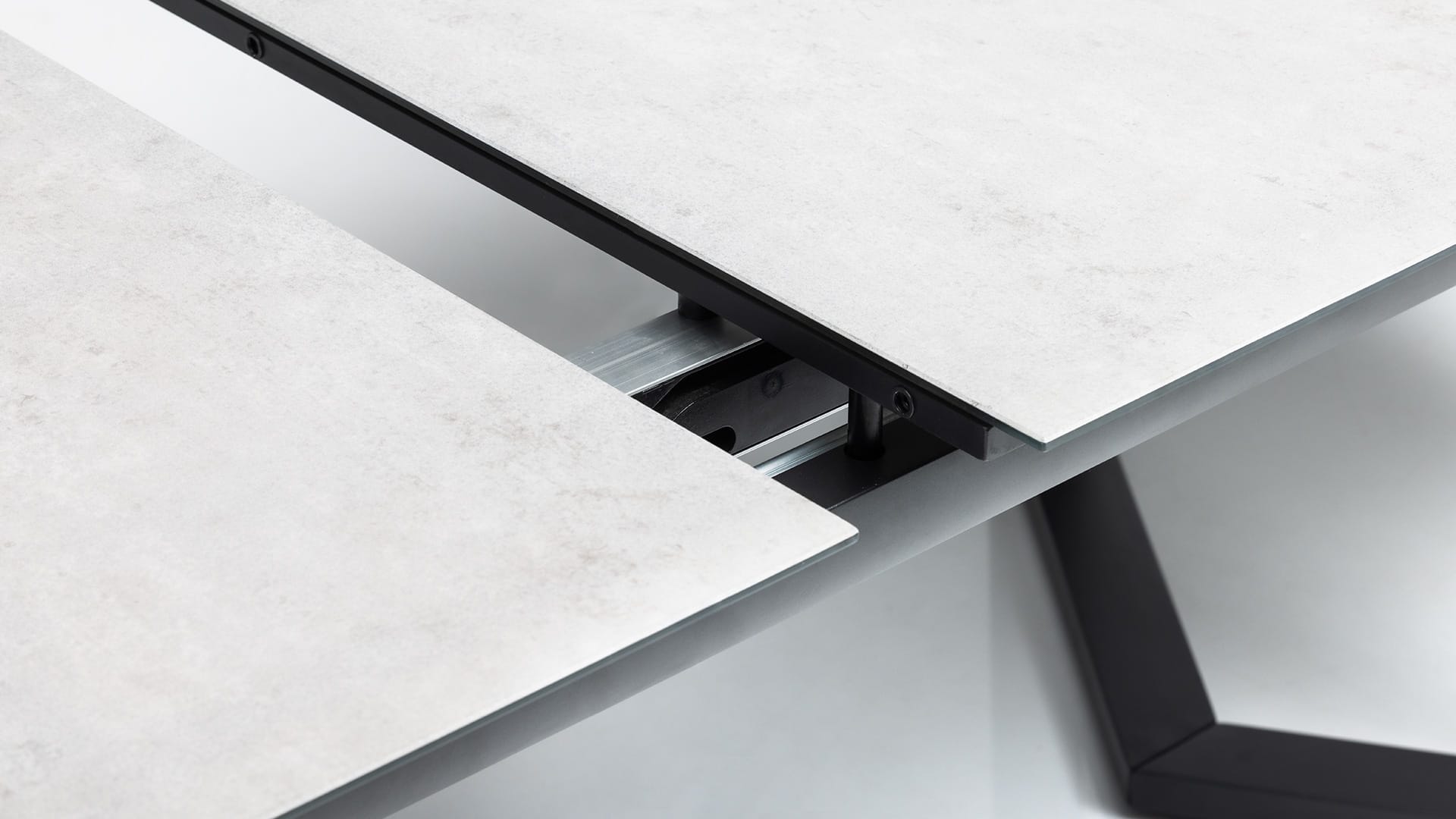 Kettler Ausziehtisch 200/260x95 cm silber/grau, Aluminium/ Keramik-Glas