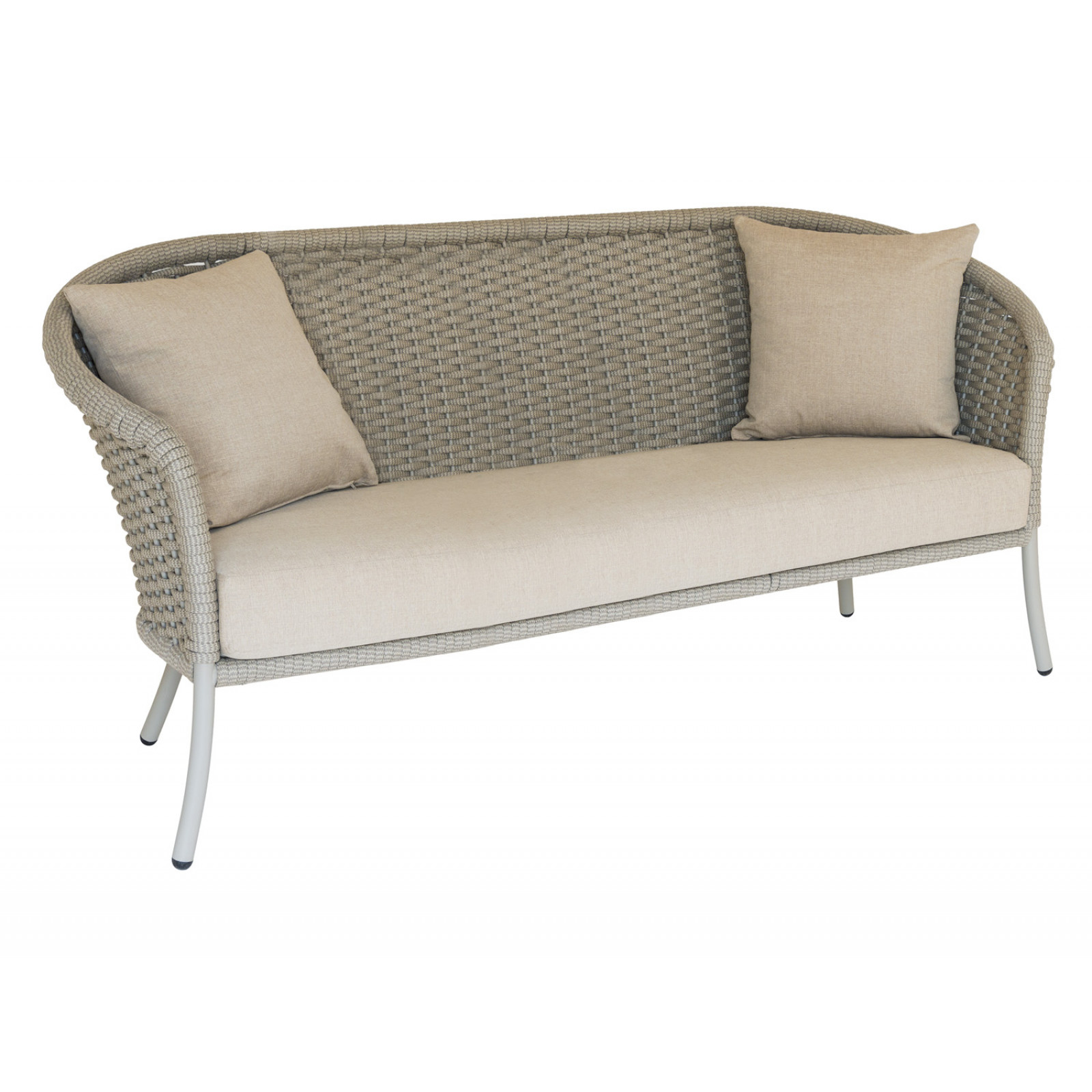 Alexander Rose Cordial Lounge Sofa 3-Sitzer beige mit Kissen