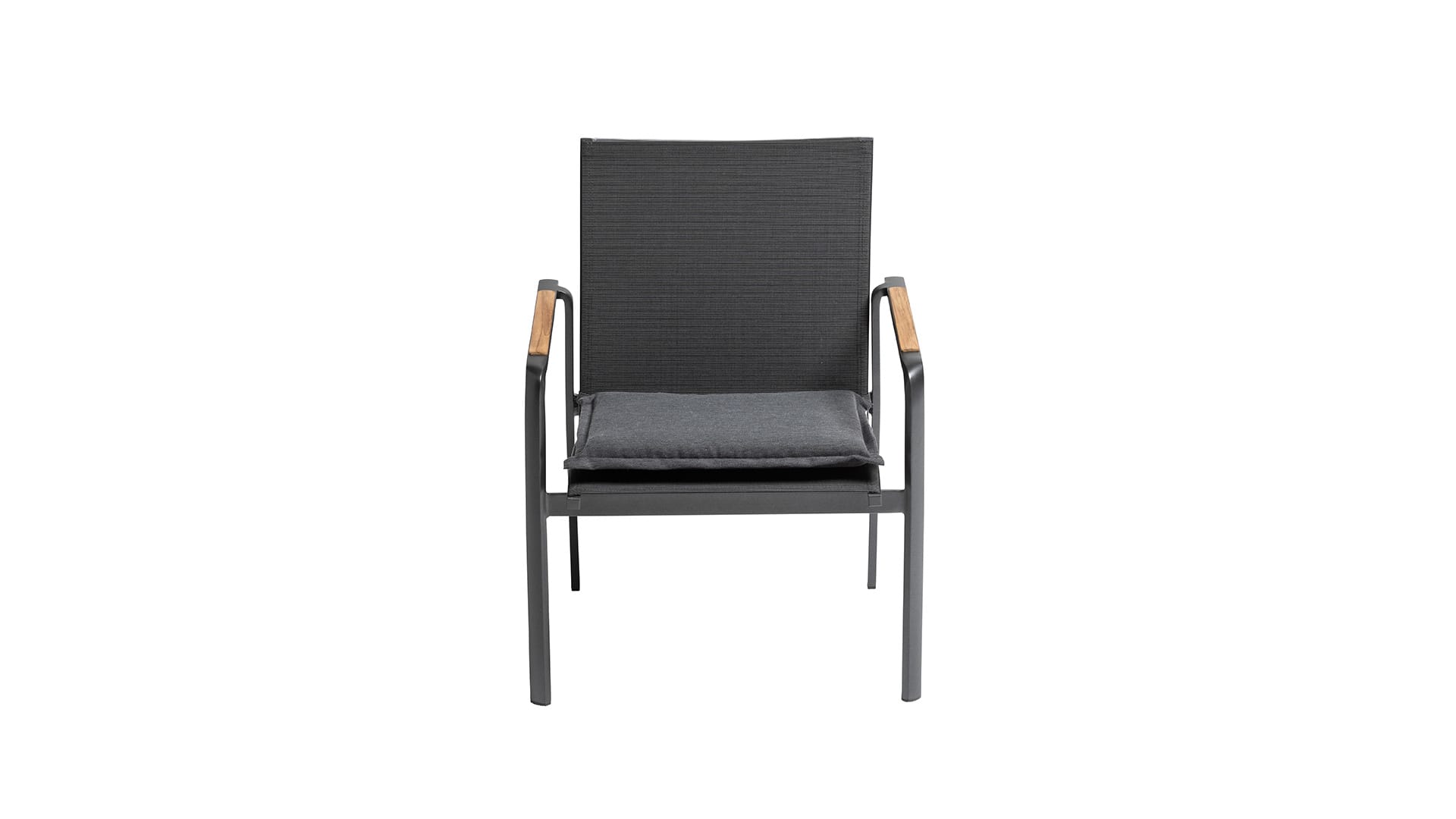 Kettler DIAMOND Loungesessel, anthrazit/ sooty, Aluminium/Outdoorgewebe/Teakholz
