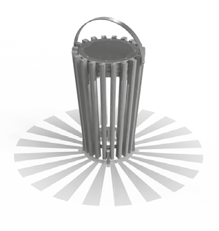 ARCO Lumen mittelgroße Laterne/Lampe in Teak H 40 cm