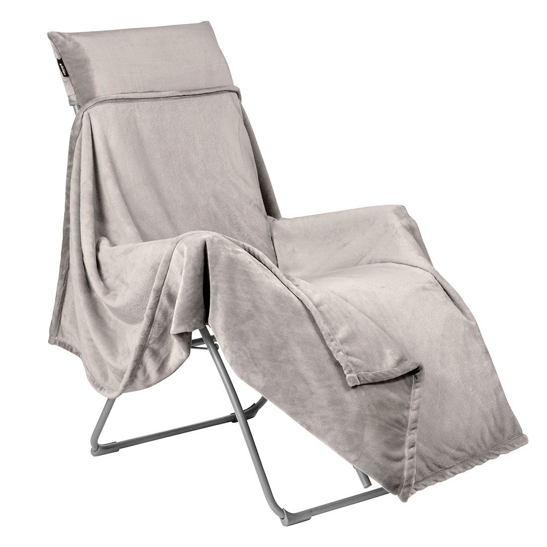 Lafuma Evolution Relaxliege Hedona Titan/Latte inkl. Fleece-Auflage beige