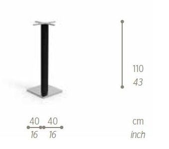 Tischgestell Memphis H110 cm Schwarz