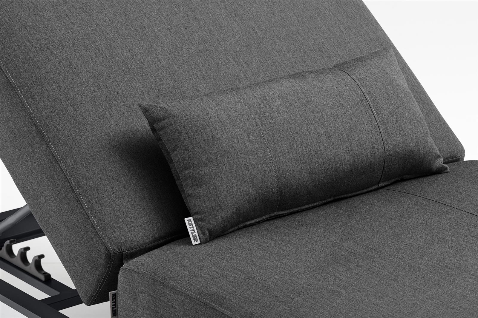KETTLER PURE Silver-Line Sonnenliege, anthrazit/ sooty, Aluminium/Outdoor-Stoff