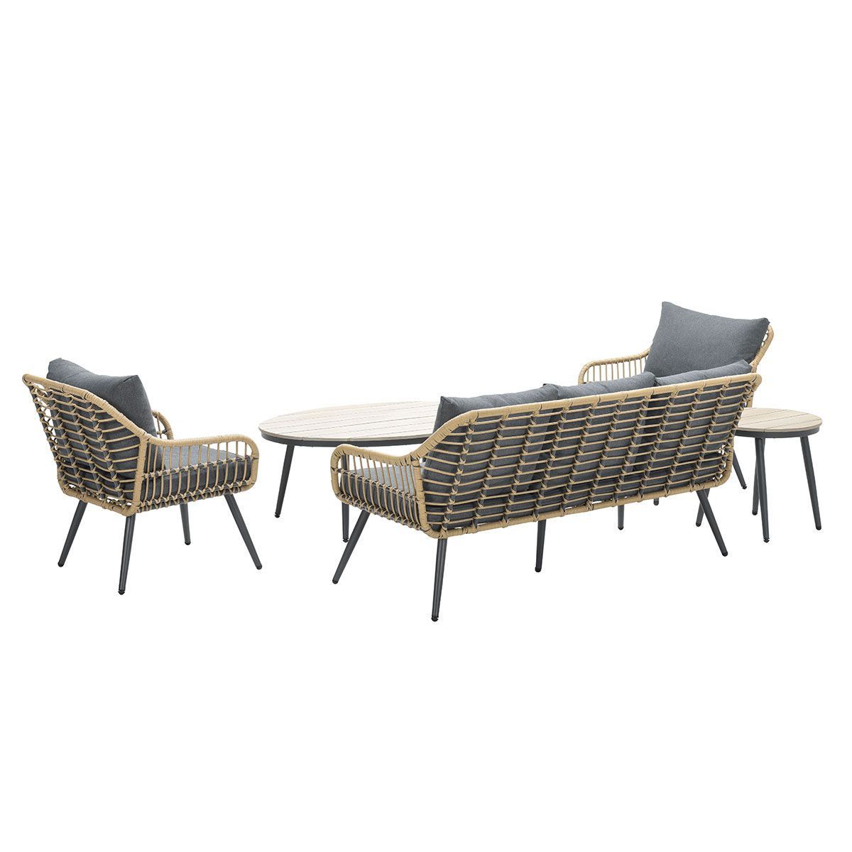 GARDEN Impressions Margriet Lounge Set 5-tlg natur/mystic grey