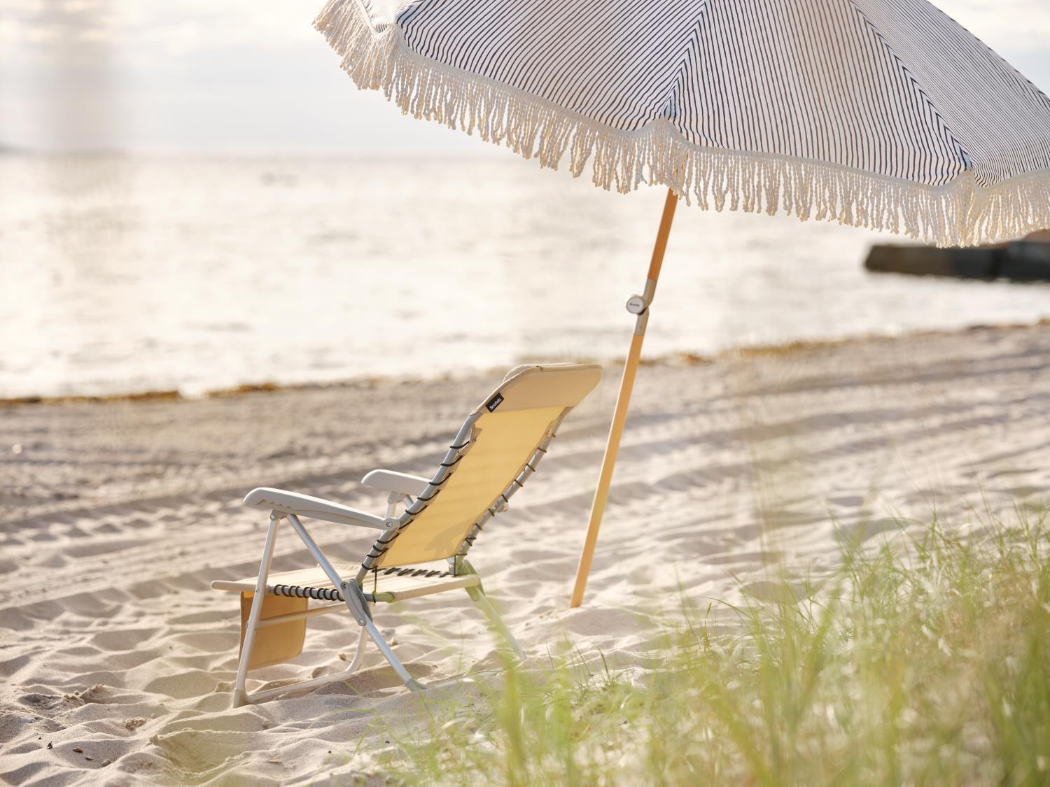 Brafab Sonnenschirm Gatsby Ø180 cm grau gestreift