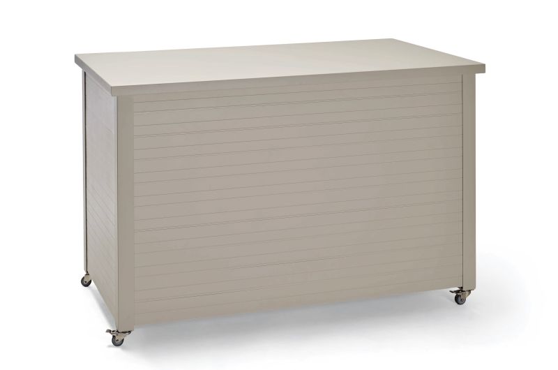 Stern Kissenbox Gilbert 140x76x91 cm Aluminium greige mit Schloss