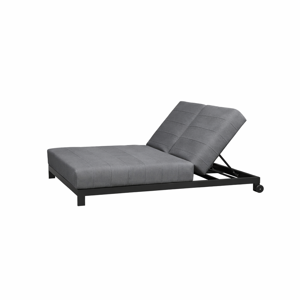 Garino Lido Doppelliege Daybed anthrazit Aluminium/Sunbralla grau