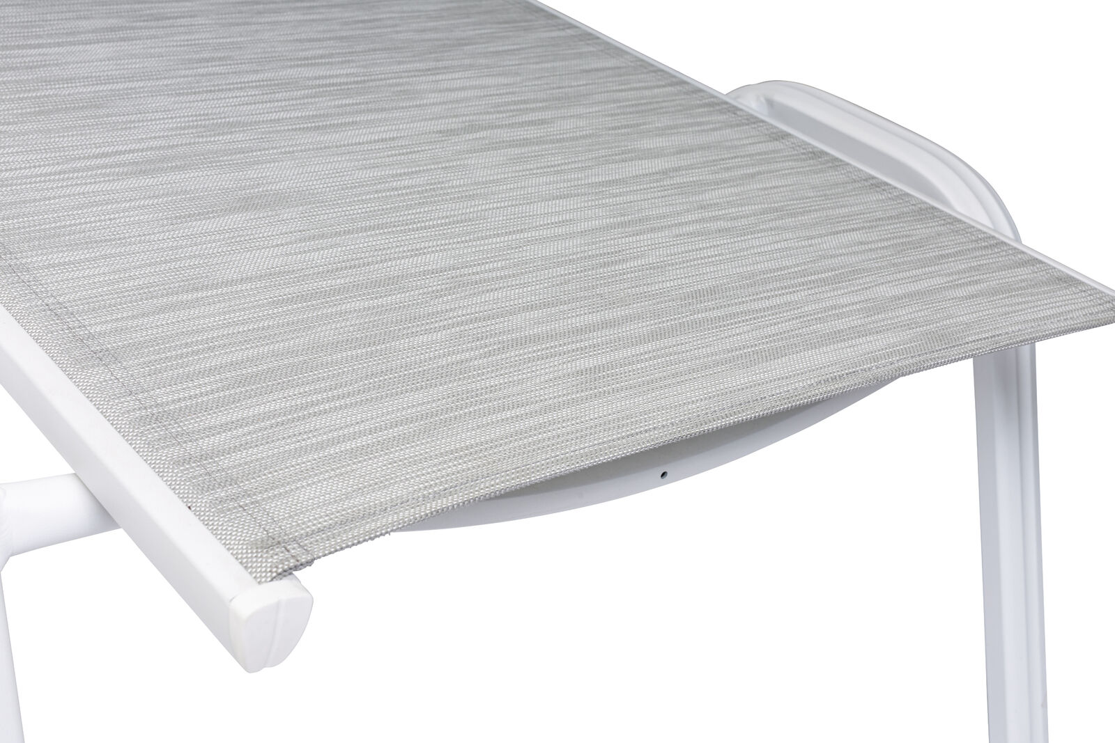 KETTLER BASIC PLUS Stapelliege weiß matt/ hellgrau