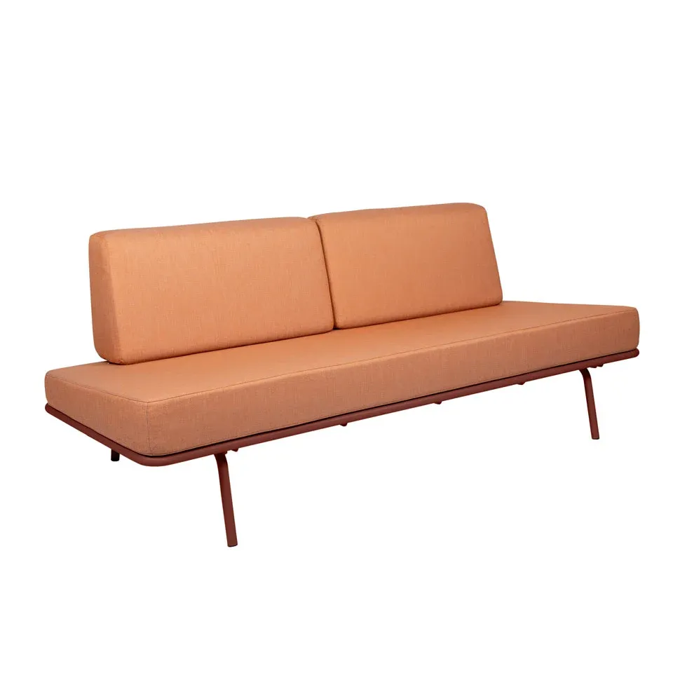 Weltevree Sofabed Stahl Rot Kissen Faded Orange