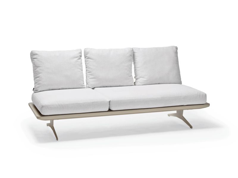 Stern Lounge/Liege Enya Aluminium /Kordel greige Kissenset 100% Polyacryl Ivory