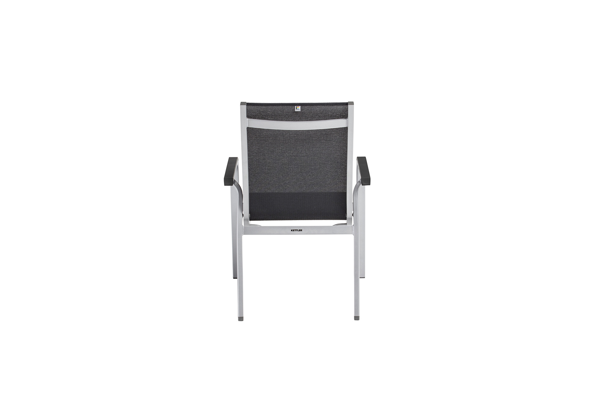 KETTLER BASIC+ PREMIUM Stapelsessel silber/ Lakritz