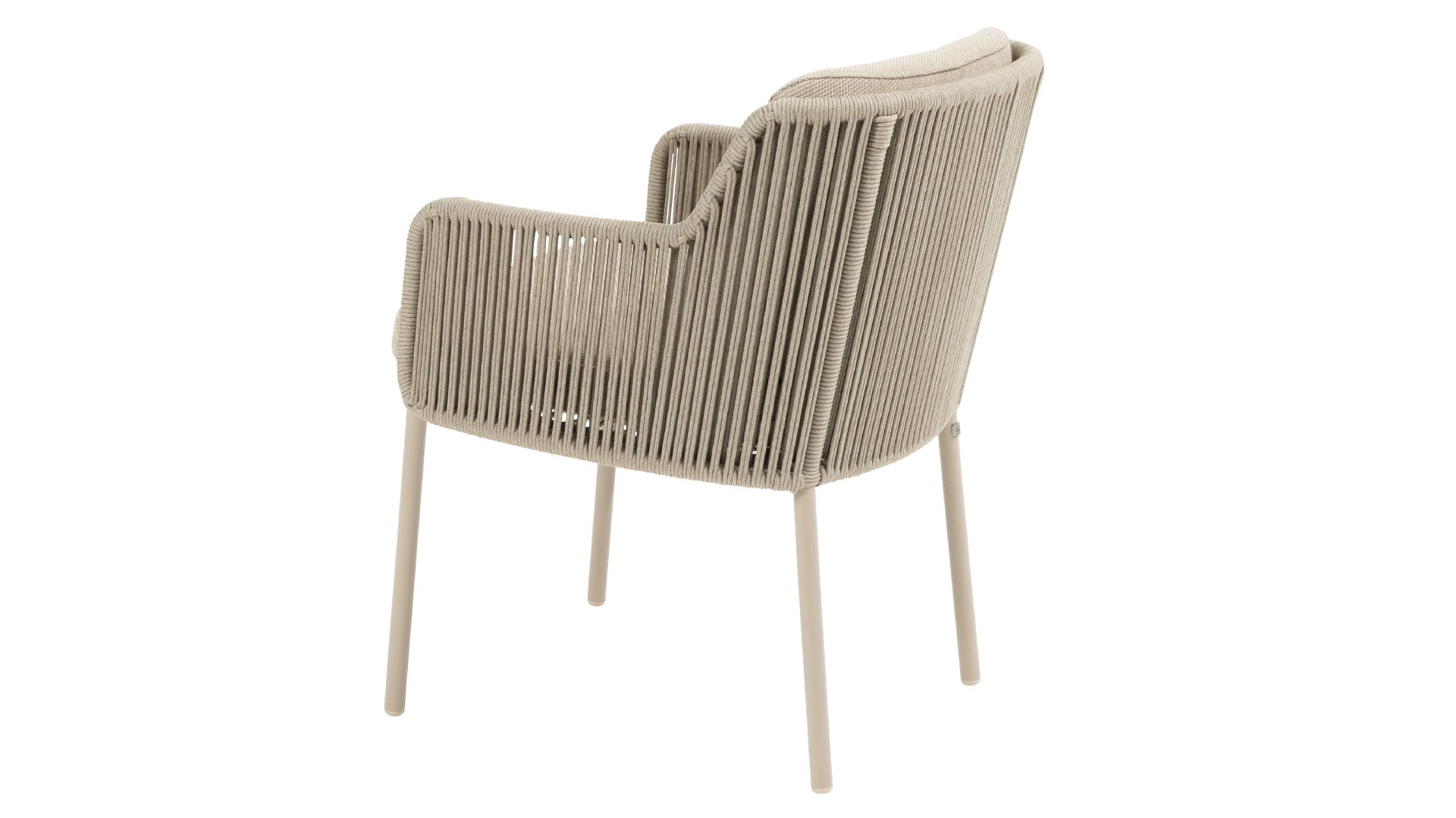 4 Seasons Outdoor Bernini Dining Sessel mit 2 Kissen Latte/Taupe