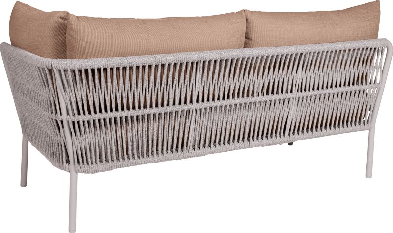 Stern Element 2-Sitzer Romy Lounge Aluminium/Kordel greige Armlehne links Kissenset 100% Polyacryl Lychee
