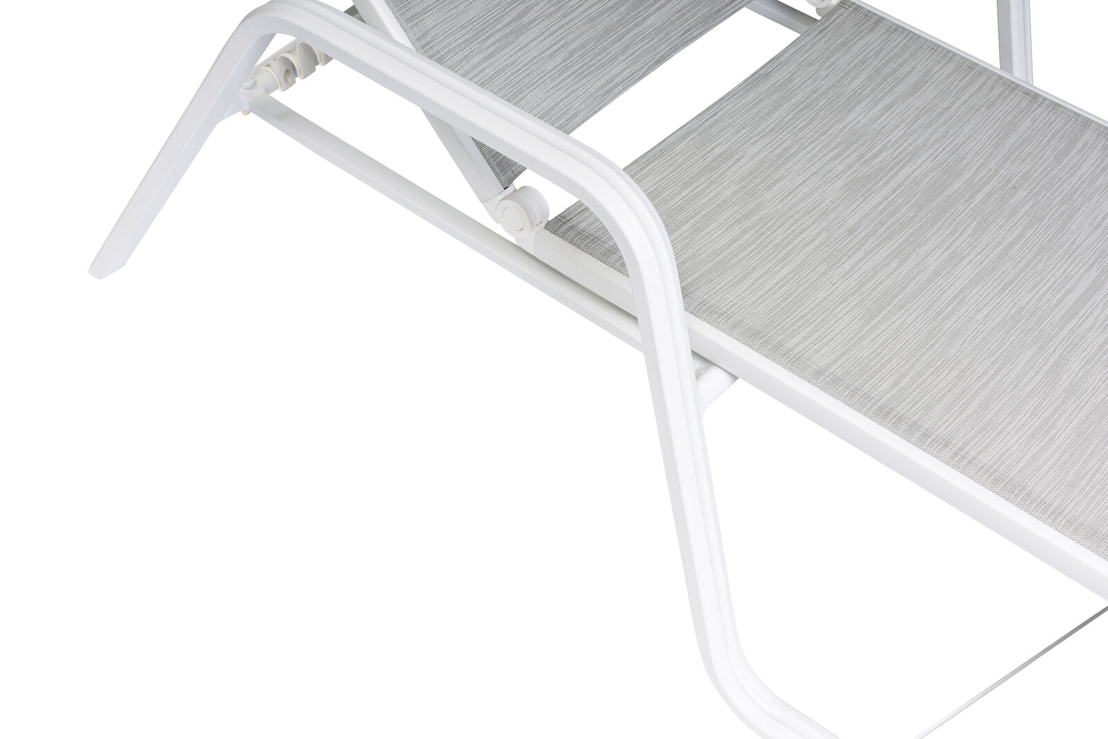 KETTLER BASIC PLUS Stapelliege weiß matt/ hellgrau