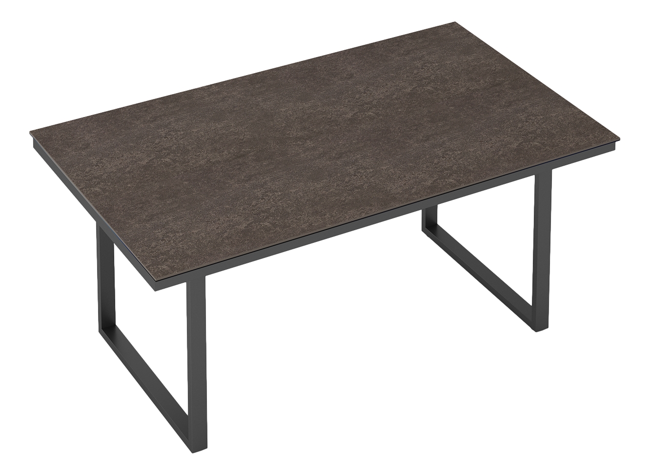 Brafab Samvaro Eckgruppe anthrazit/pearl grey mit Keramik Tischplatte