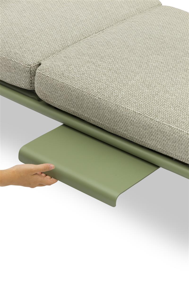Zebra Somerset 3-Sitzer Alu sage inkl. Kissen mint green