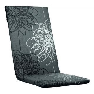 KETTtex KTH 2 mit Reißverschluss Auflage HL 123x50x4 cm anthrazit floral