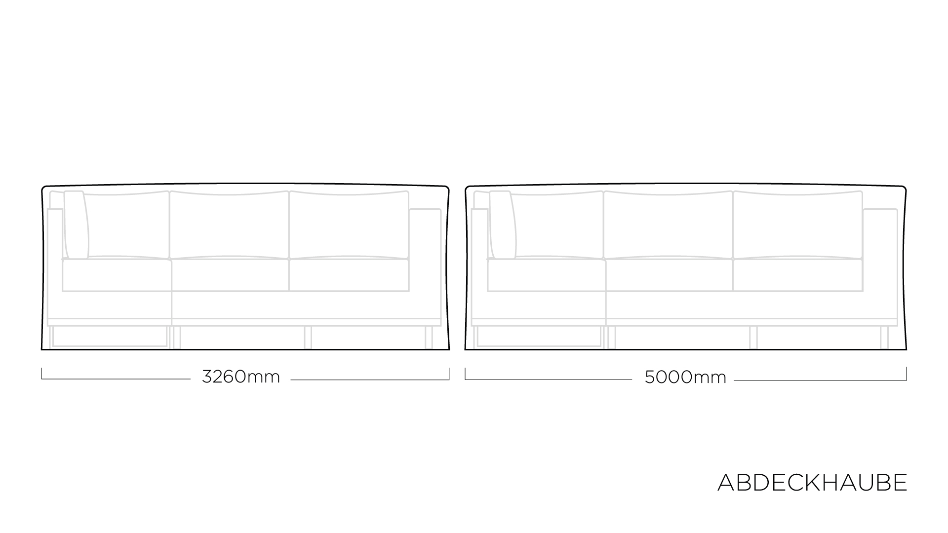 KETTLER Abdeckhaube modular 326x500x91cm grau/ silber