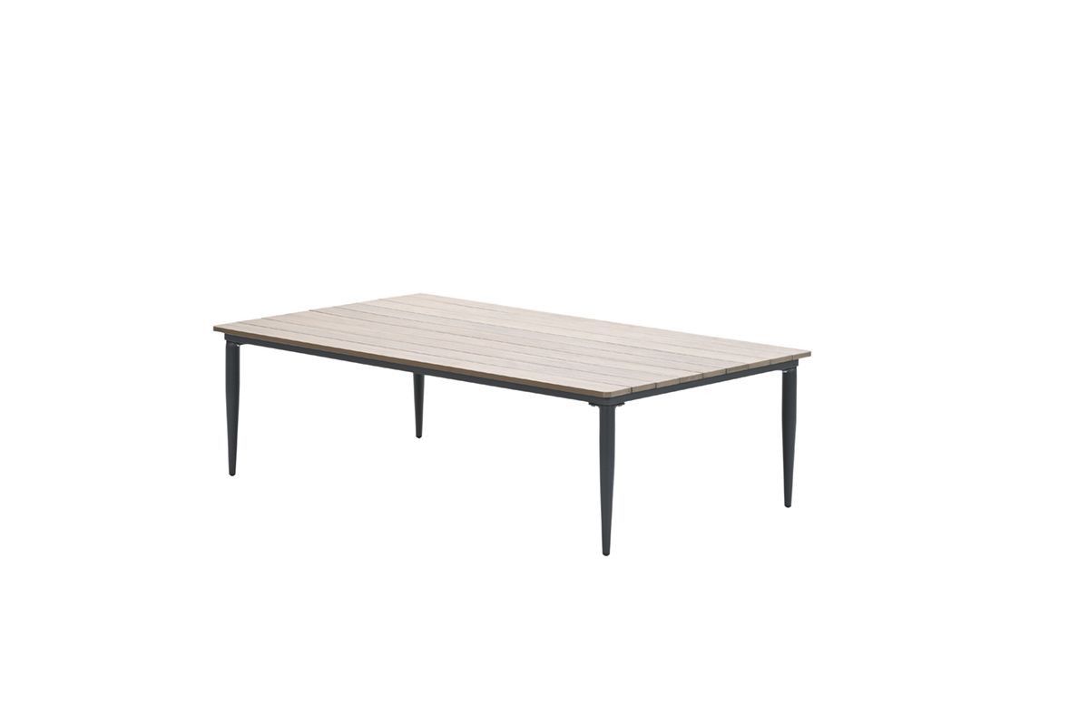 GARDEN Impressions Poseidon Tisch 140x80xH40VW vintage teak/carbon black