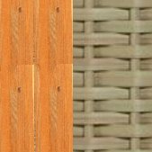 Gartenstrandkorb "Classic-Bullauge" PVC-Kunststoffgeflecht Seegrasoptik