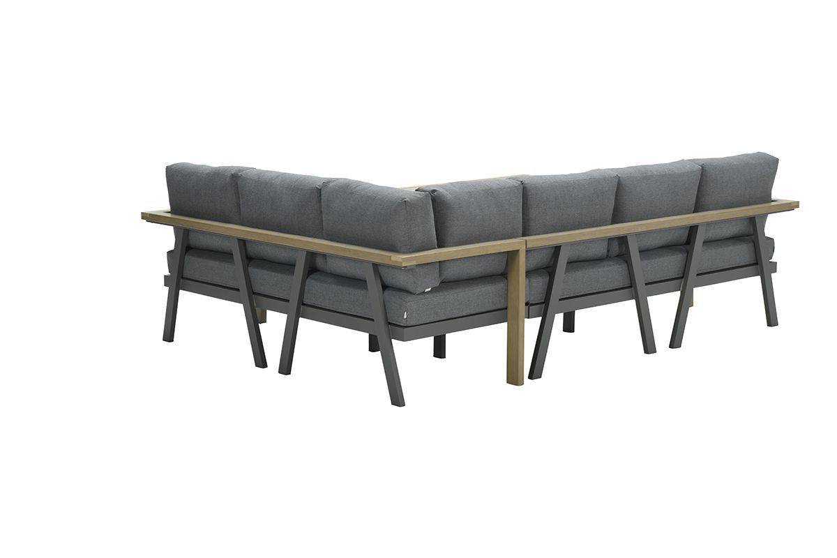 GARDEN Impressions Morgana L/D Set 3-tlg. R KDVW vint.teak/c.black/mystic gr