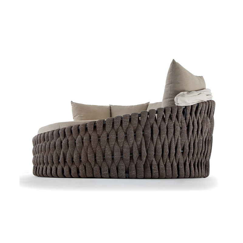 Grattoni Liegeinsel Daybed Eden Rope D180 cm braun