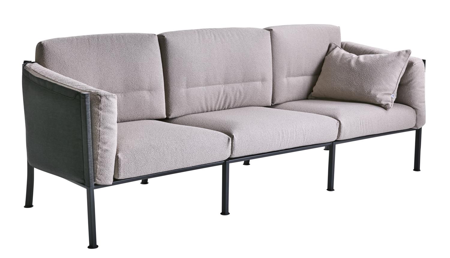 Brafab 3-Sitzer Sofa Delux Teddy Beige/Black