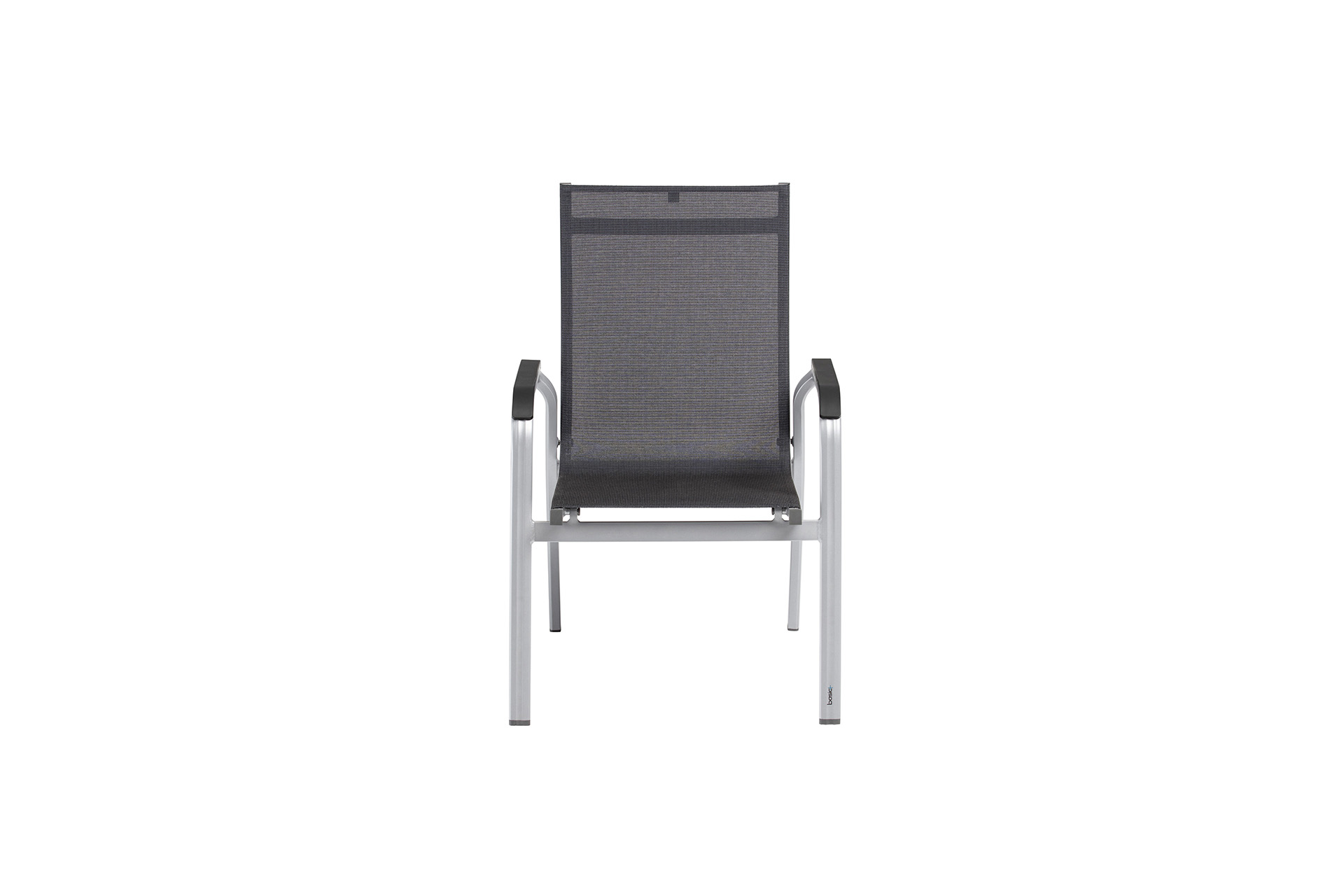 KETTLER BASIC+ PREMIUM Stapelsessel silber/ Lakritz