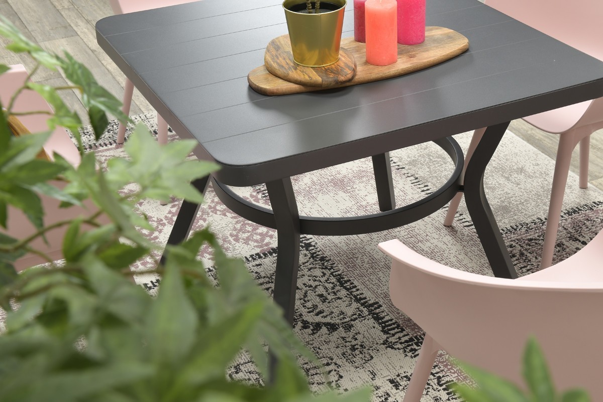 GARDEN Impressions Douglas Esstisch 90x90xH71 cm carbon black