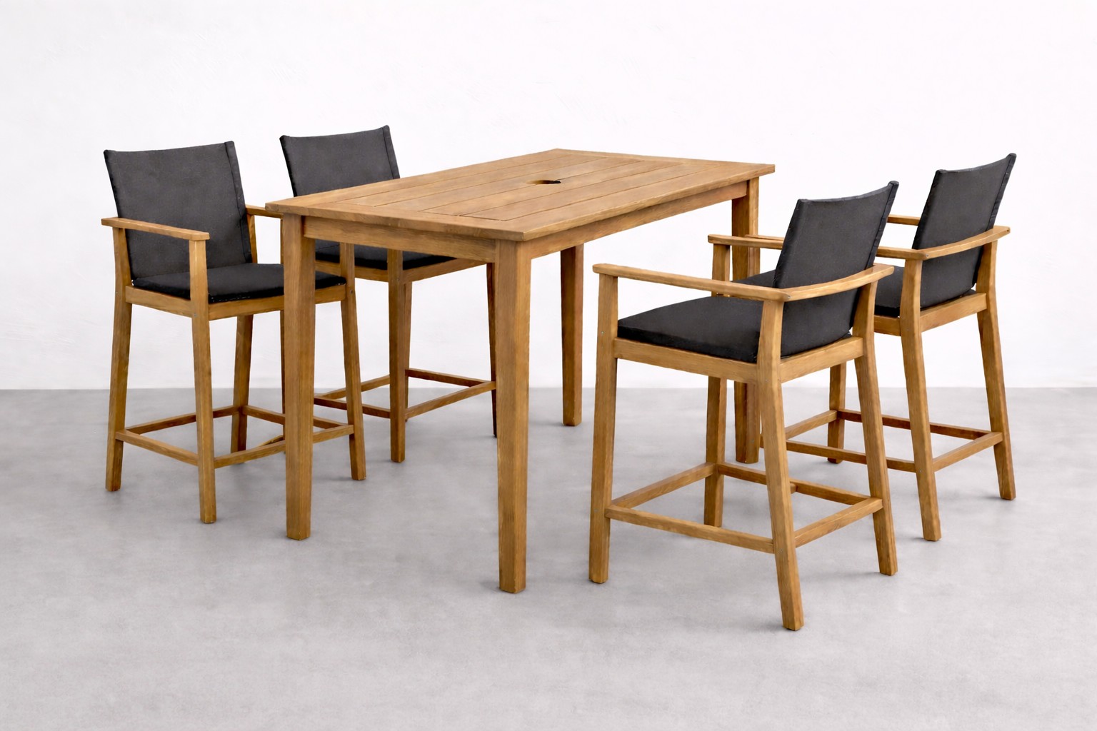 ARCO Lugano Bar Barset Teak anthrazit