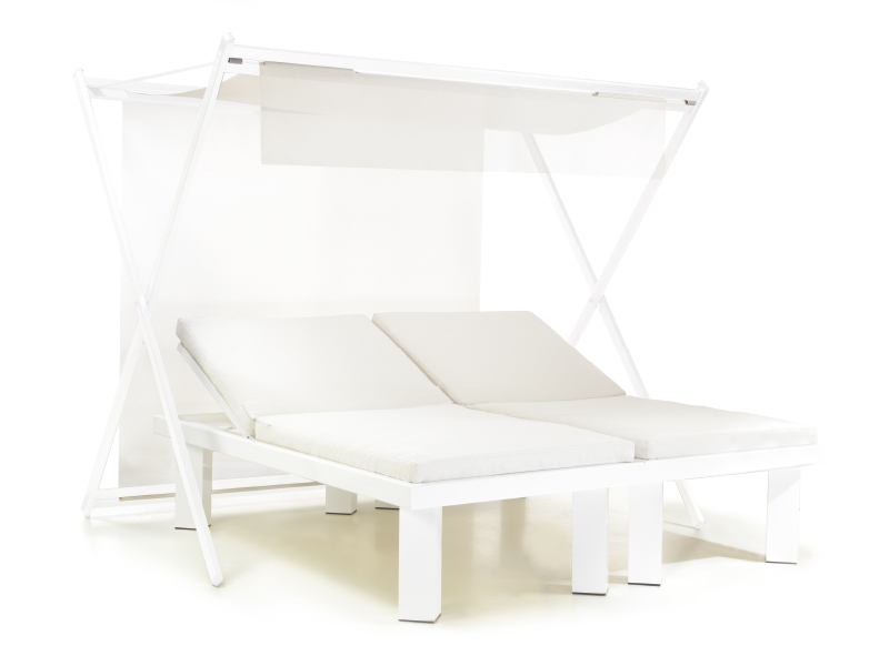 Gazebo Tentombra Überdachung aluminium weiß 215 x 140 cm