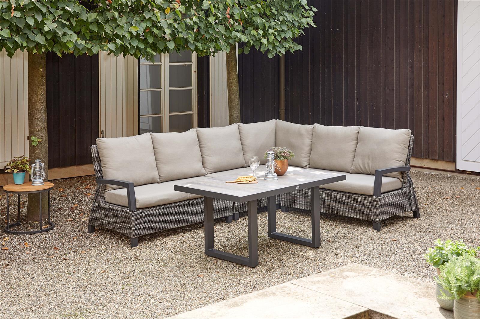 Siena Garden CORIDO LOUNGE Modul Mitte Aluminium/Geflecht charcoal grey
