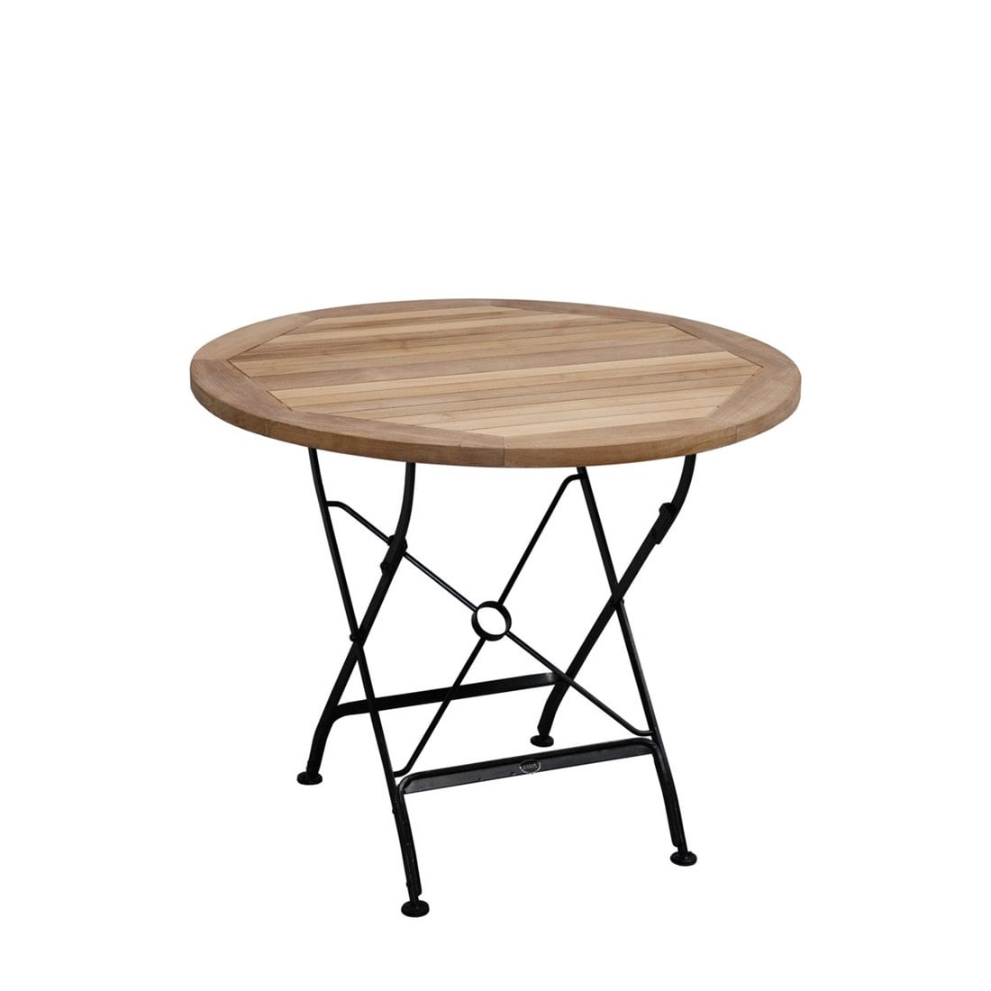 Zebra Florence Tisch rund Ø90 cm Stahl/Teak
