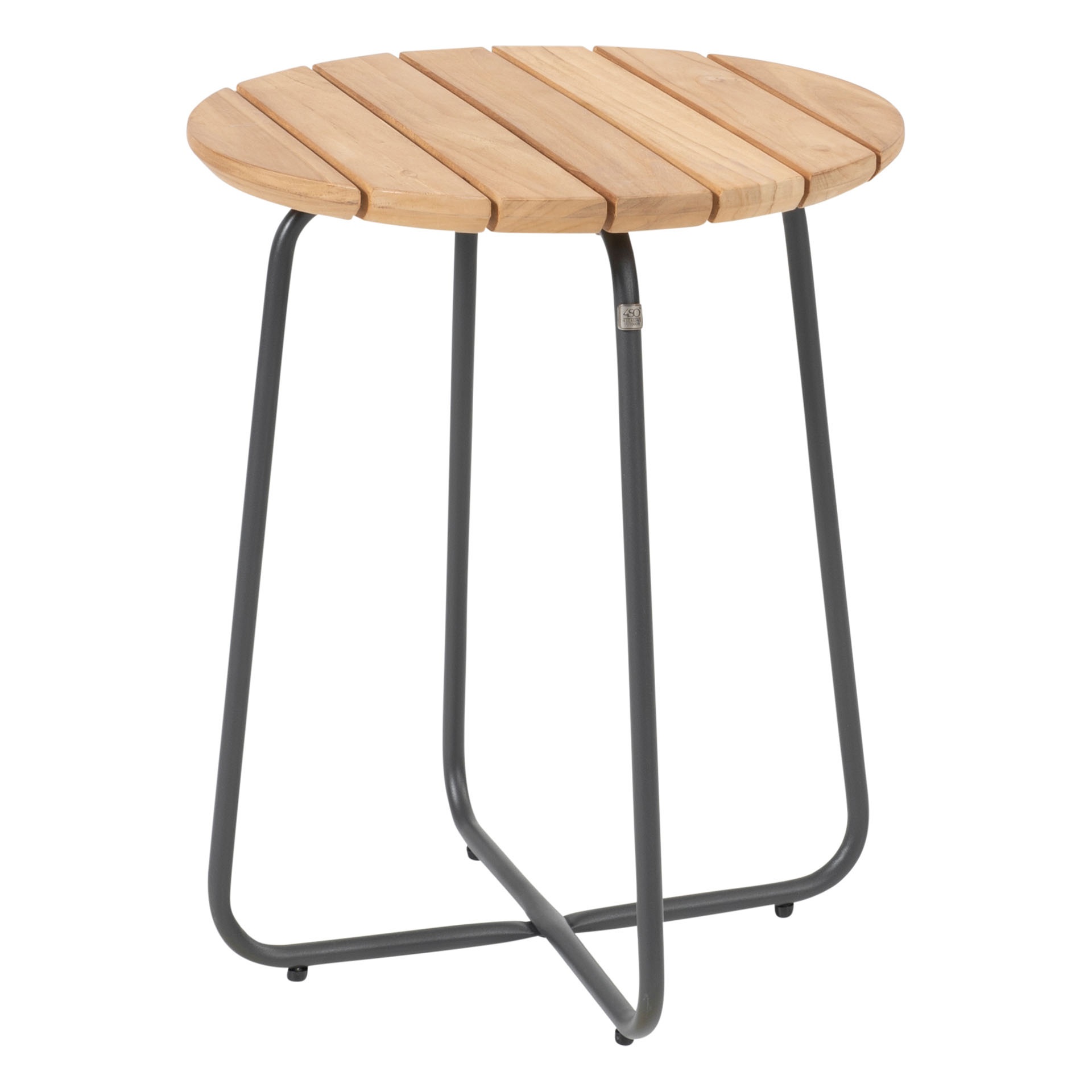 4Seasons Outdoor Verdi Beistelltisch Teak latte rund 45cm